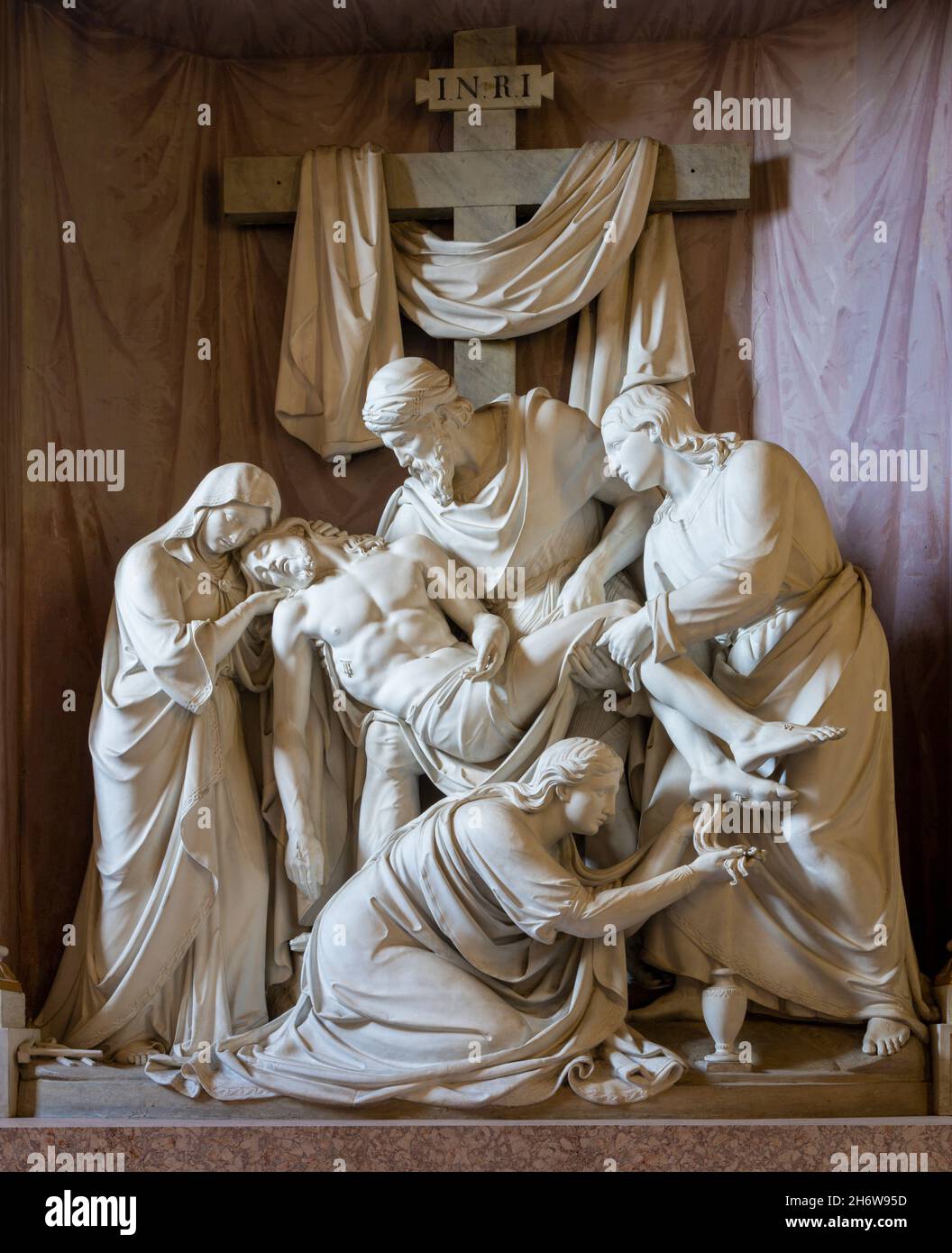 The Deposition of the cross sculpture, by Wilhelm Theodor