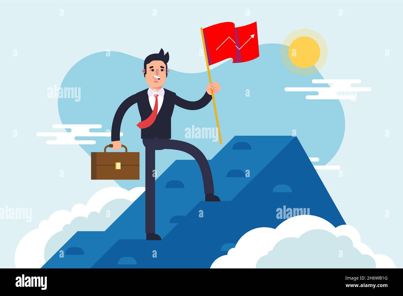 Flat design finance leaders concept Vector illustration Stock Vector ...