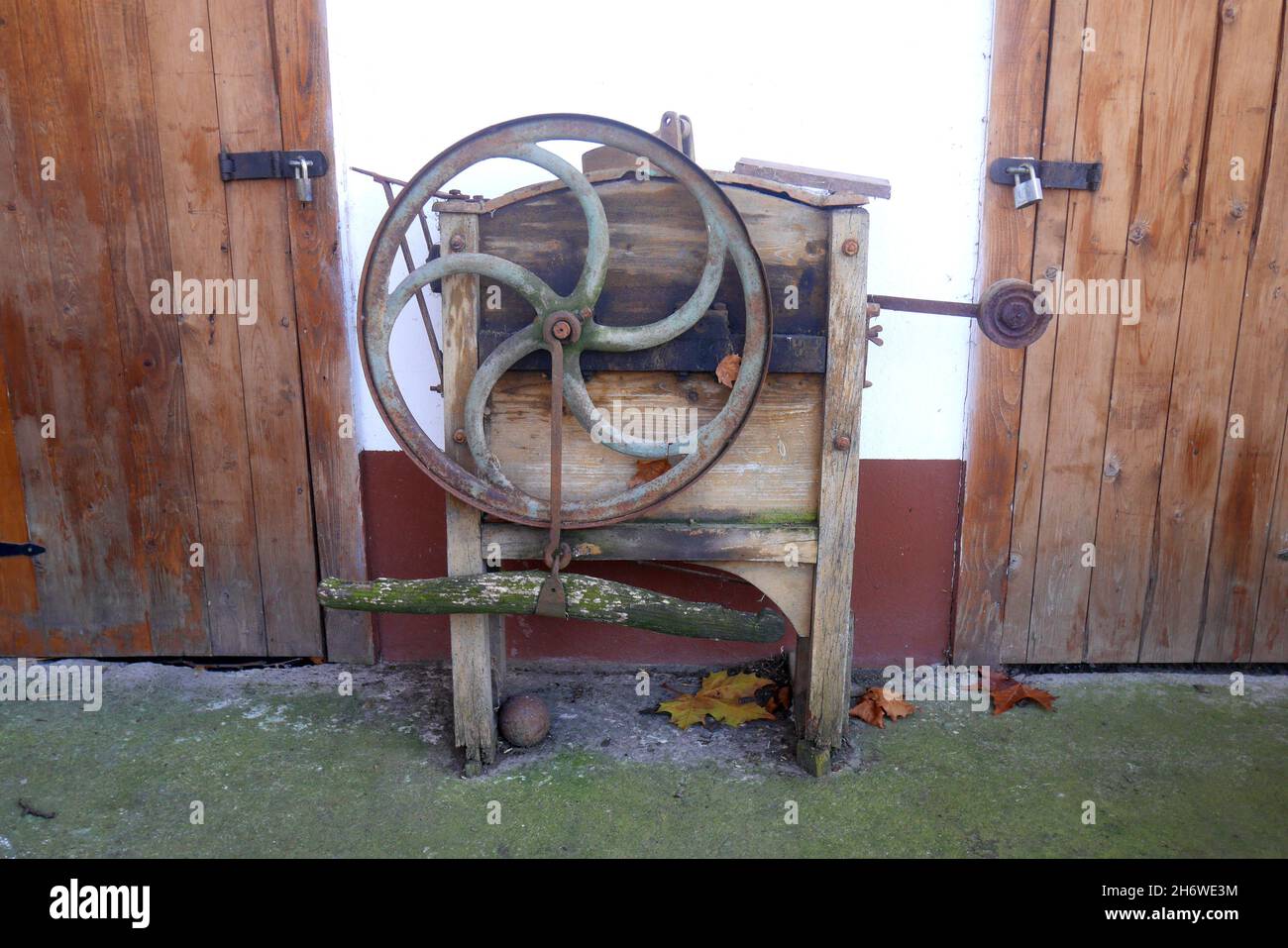 antique corn mill