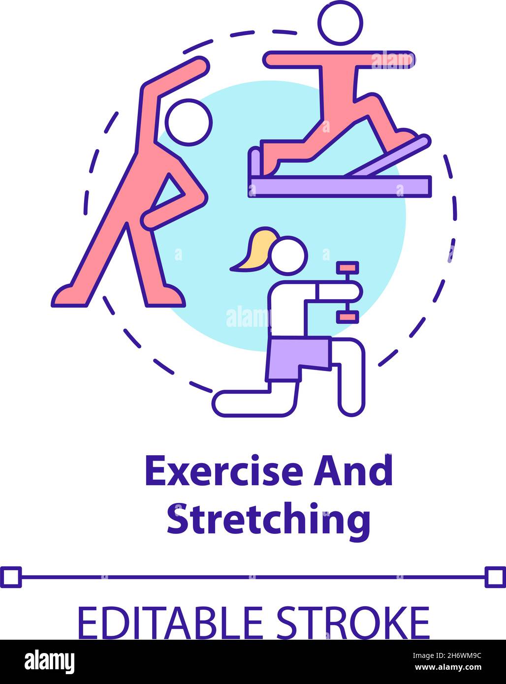 Exercise and stretching concept icon Stock Vector Image & Art - Alamy