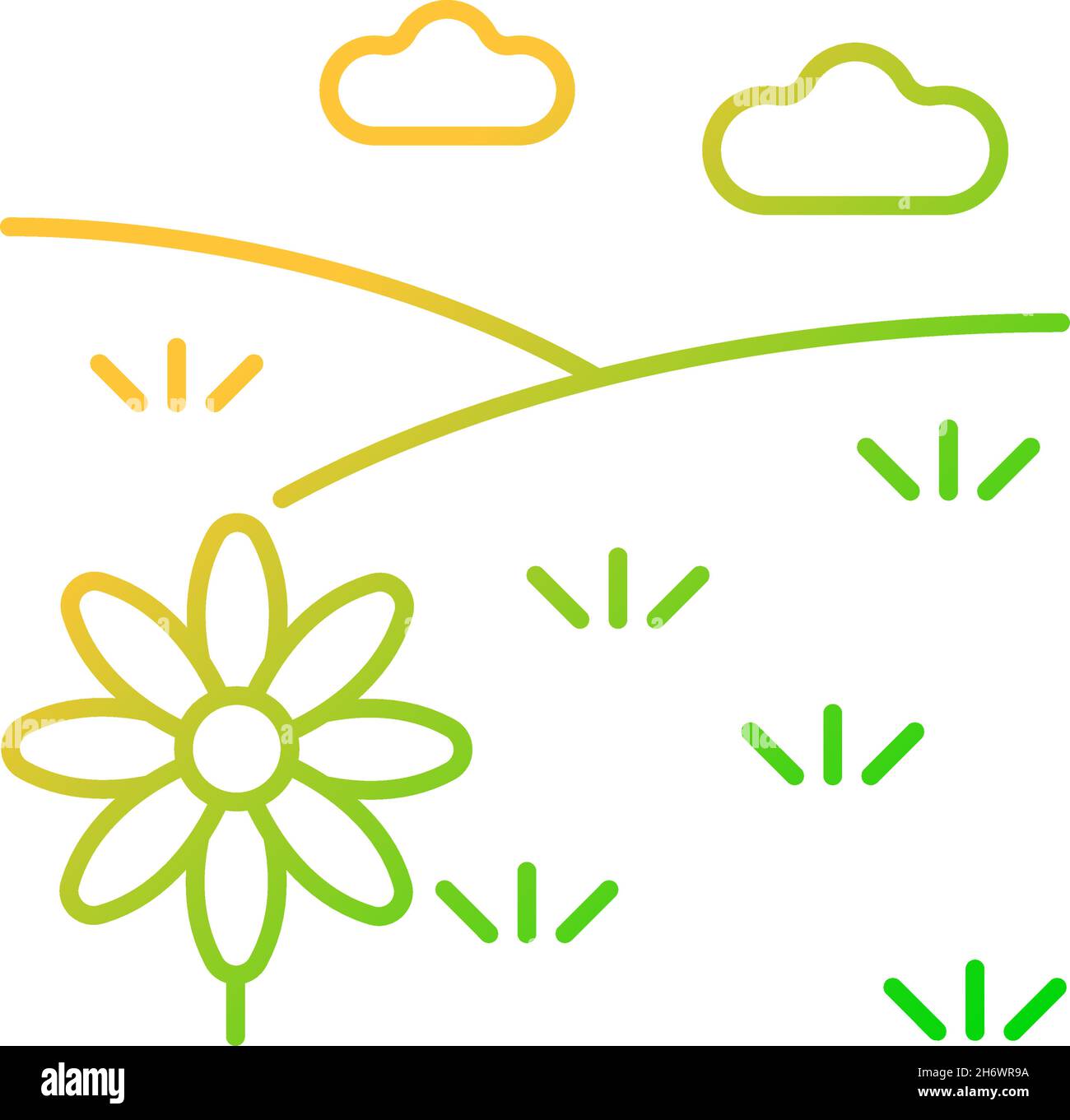 Meadow gradient linear vector icon Stock Vector Image & Art - Alamy
