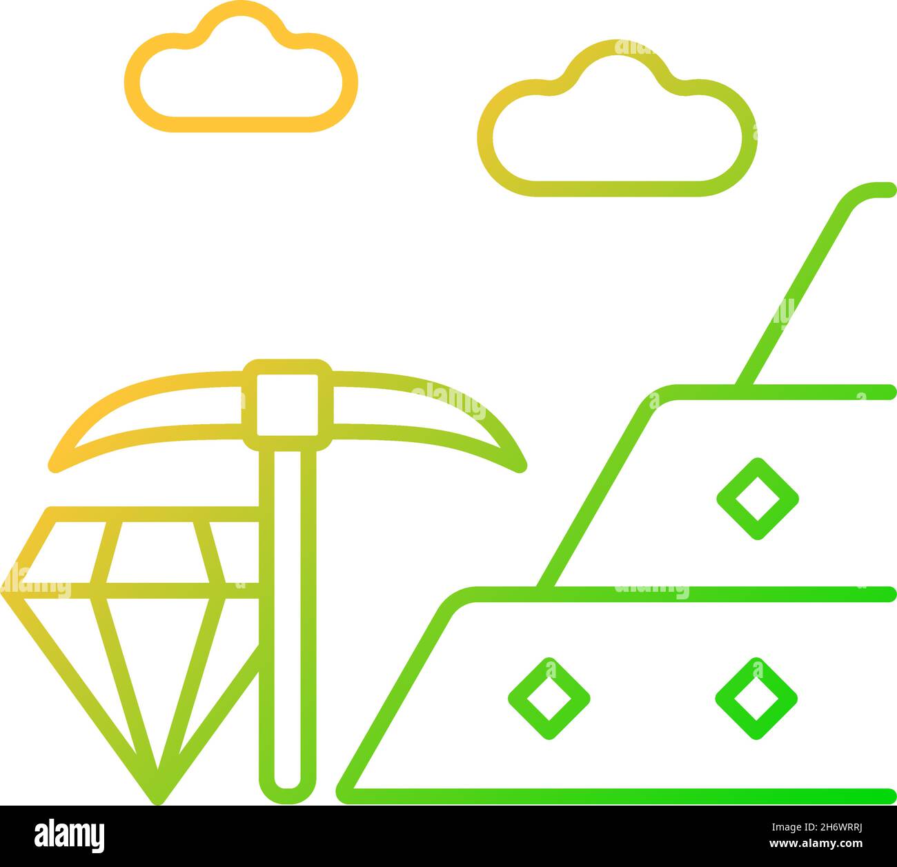Mineral land gradient linear vector icon Stock Vector Image & Art - Alamy