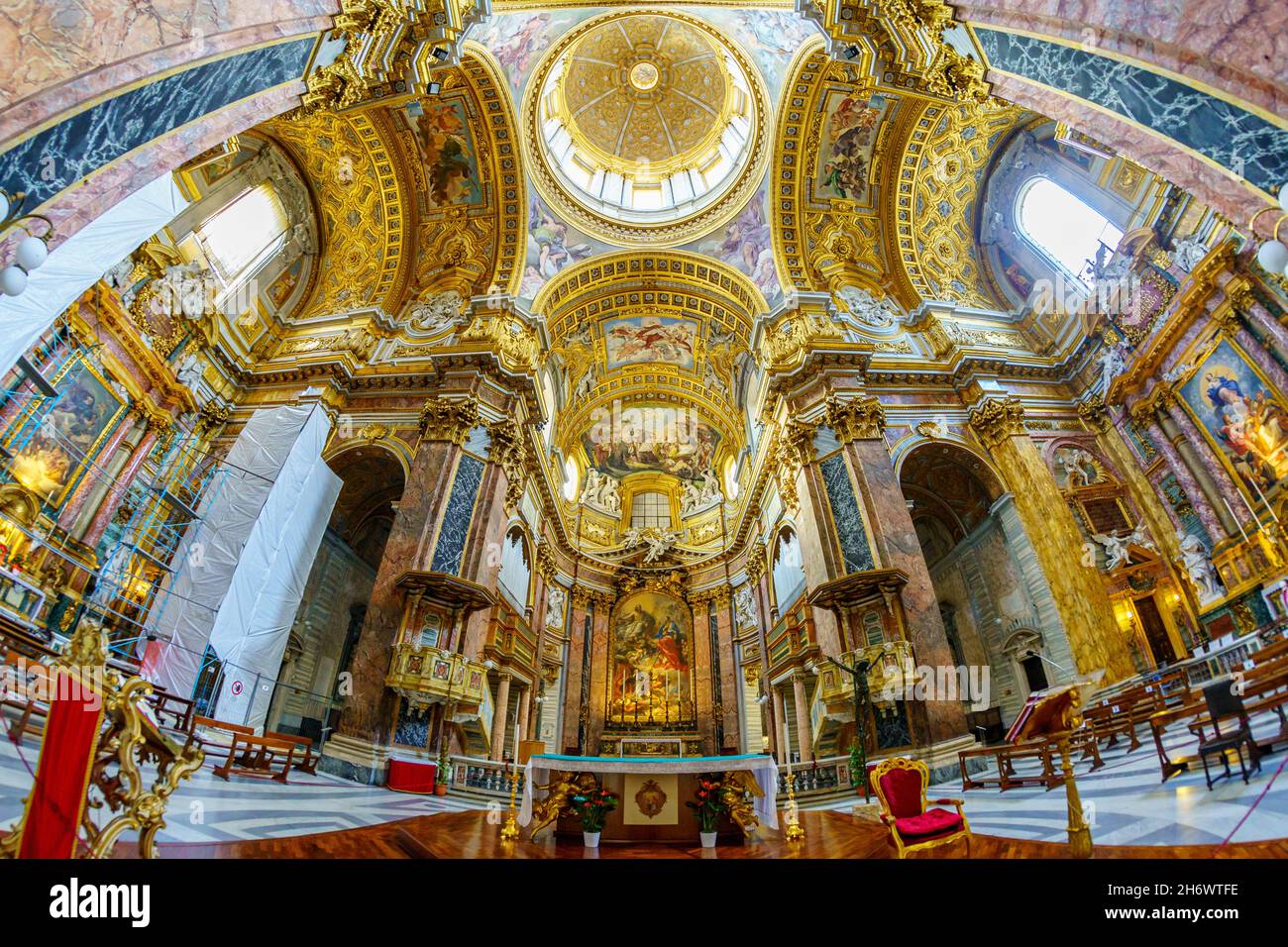 Chiesa dei Santi Ambrogio e Carlo al Corso Stock Photo