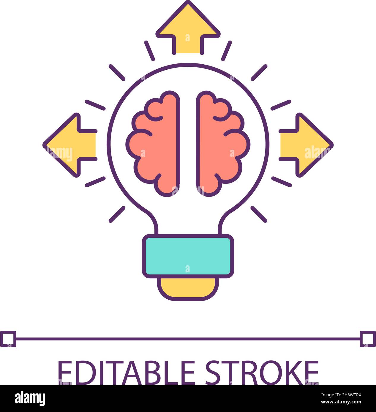 Innovative idea RGB color icon Stock Vector
