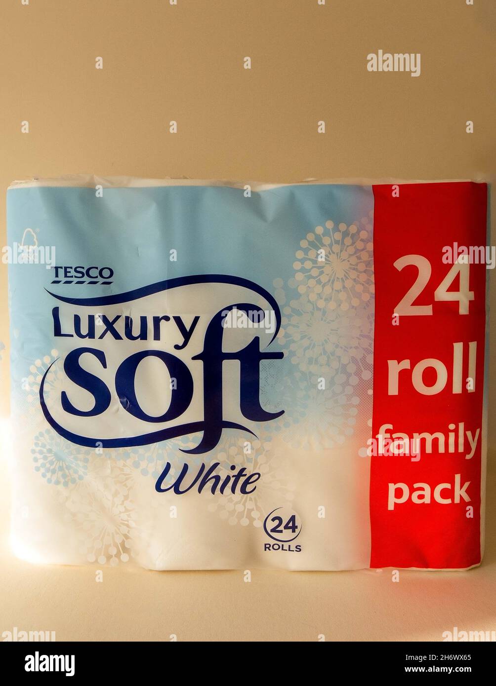 Family pack of 24 Tesco toilet rolls Stock Photo - Alamy
