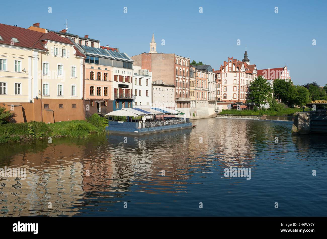 The Młynówka Canal (Little Venice) in Opole, Poland Stock Photo