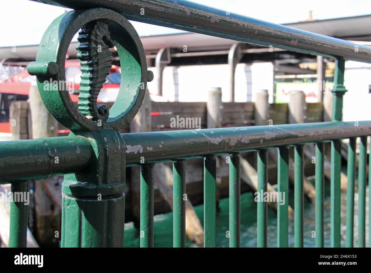 Quay Rails rail at circular quay in sydney in australia Stock Photo - Alamy
