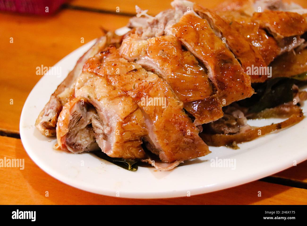 Close up of Vit quay or vietnamese roasted duck Stock Photo