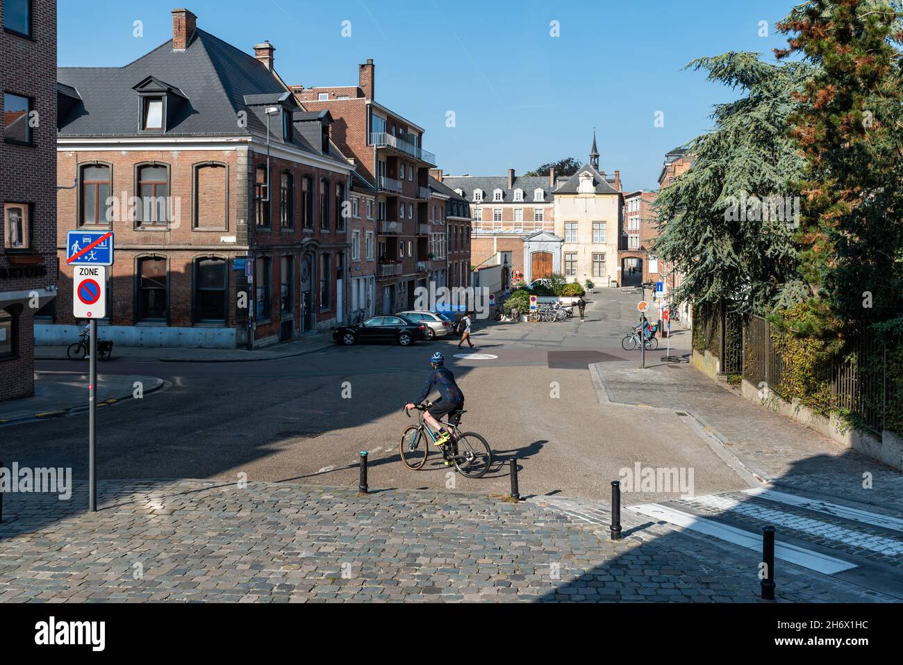 Leuven, Flemish Brabant Region, Belgium - 09 22 2021: The Saint Anthony hill and square Stock Photo