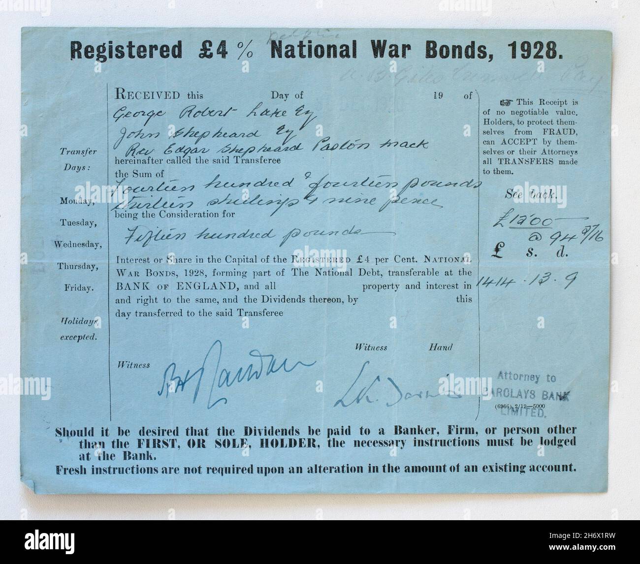 Bond certificate hires stock photography and images Alamy