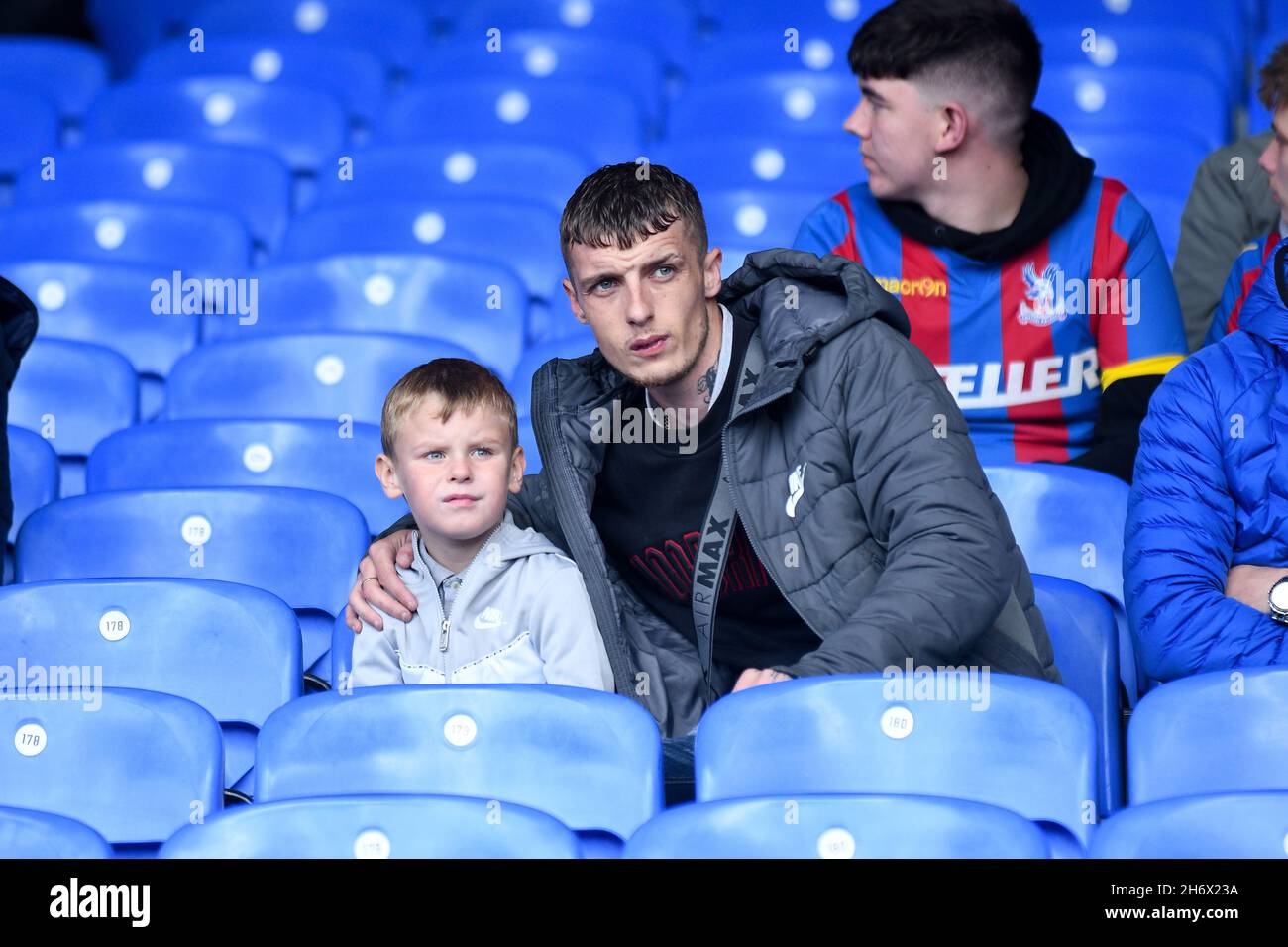 LONDON, ENGLAND - OCTOBER 3, 2021: Crystal Palace fans pictured ahead of the 2021-22 Premier League matchweek 7 game between Crystal Palace FC and Leicester CIty FC at Selhurst Park. Copyright: Cosmin Iftode/Picstaff Stock Photo