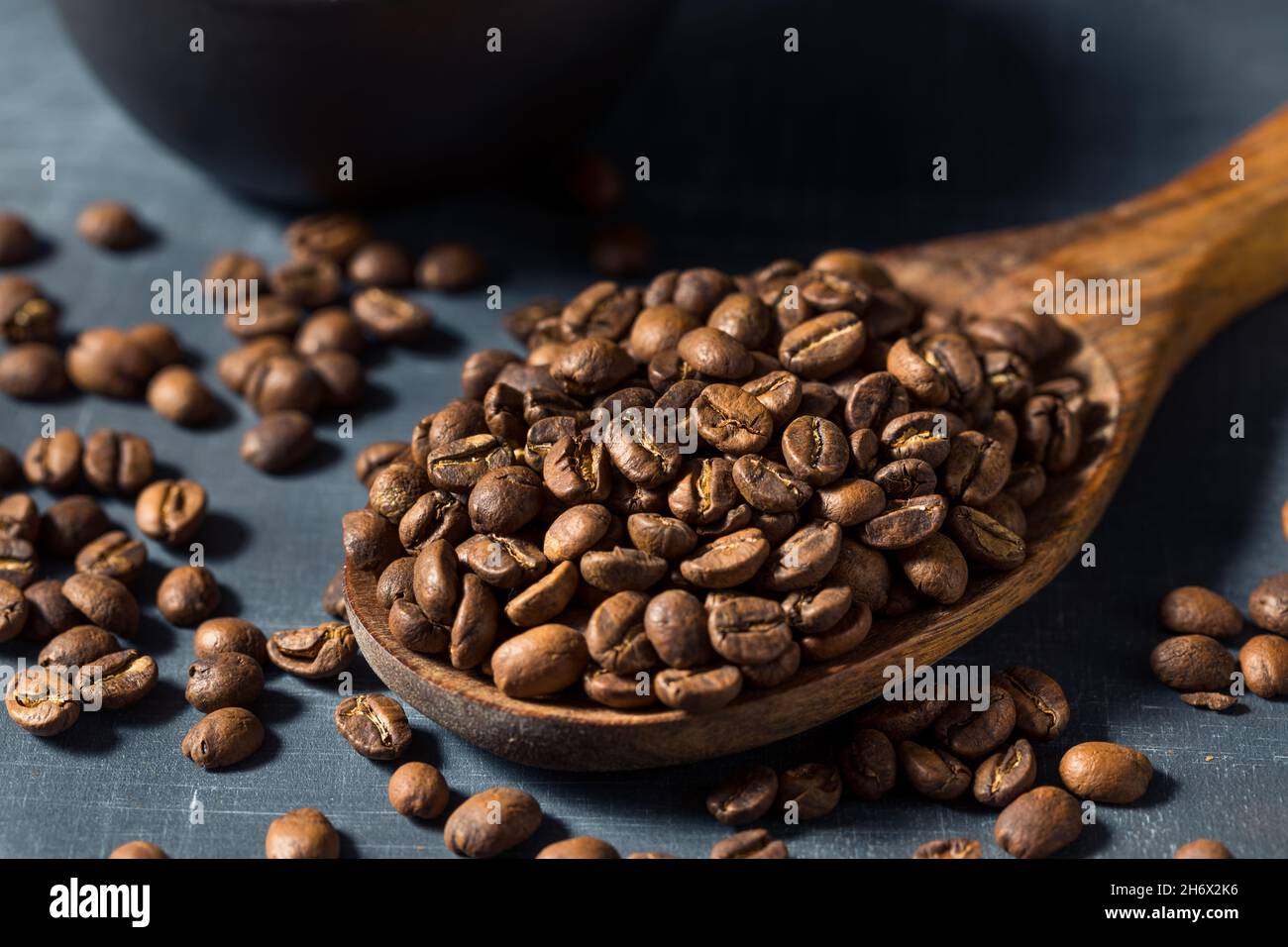 Raw Organic Roasted Espresso Coffee Beans in a Bowl Stock Photo - Alamy