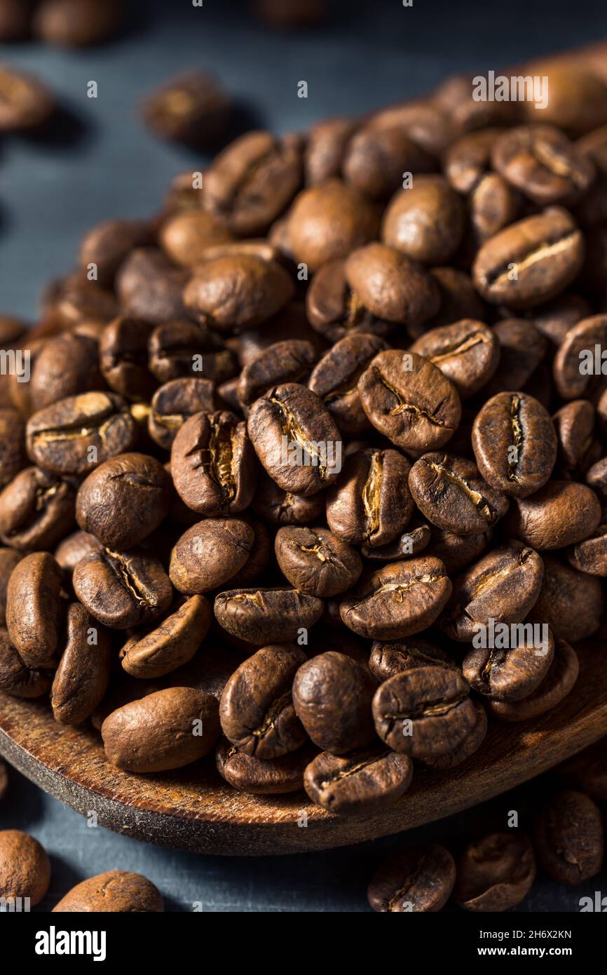 Raw Organic Roasted Espresso Coffee Beans in a Bowl Stock Photo Alamy