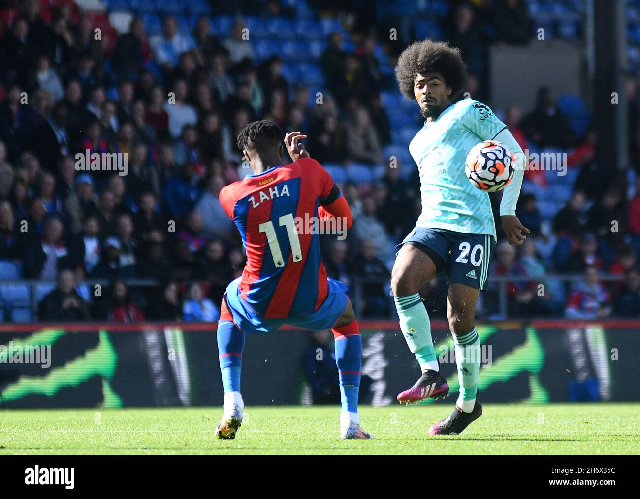 LONDON, ENGLAND - OCTOBER 3, 2021: Hamza Choudhury of Leicester pictured during the 2021-22 Premier League matchweek 7 game between Crystal Palace FC and Leicester CIty FC at Selhurst Park. Copyright: Cosmin Iftode/Picstaff Stock Photo