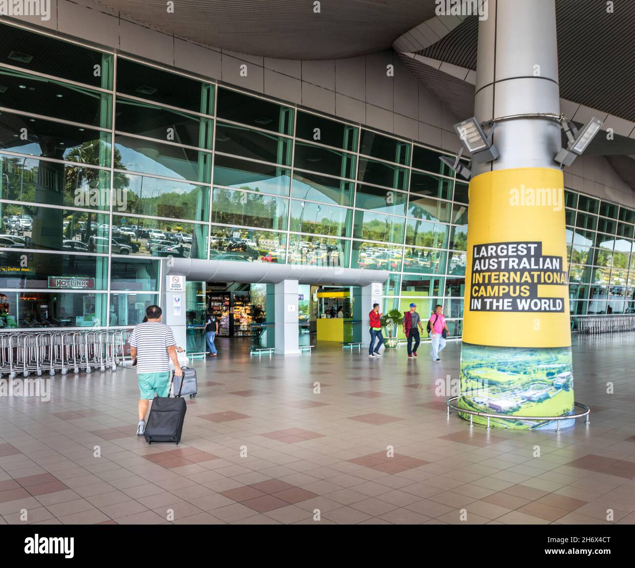 Entrance to airport, Miri, Malaysia Stock Photo