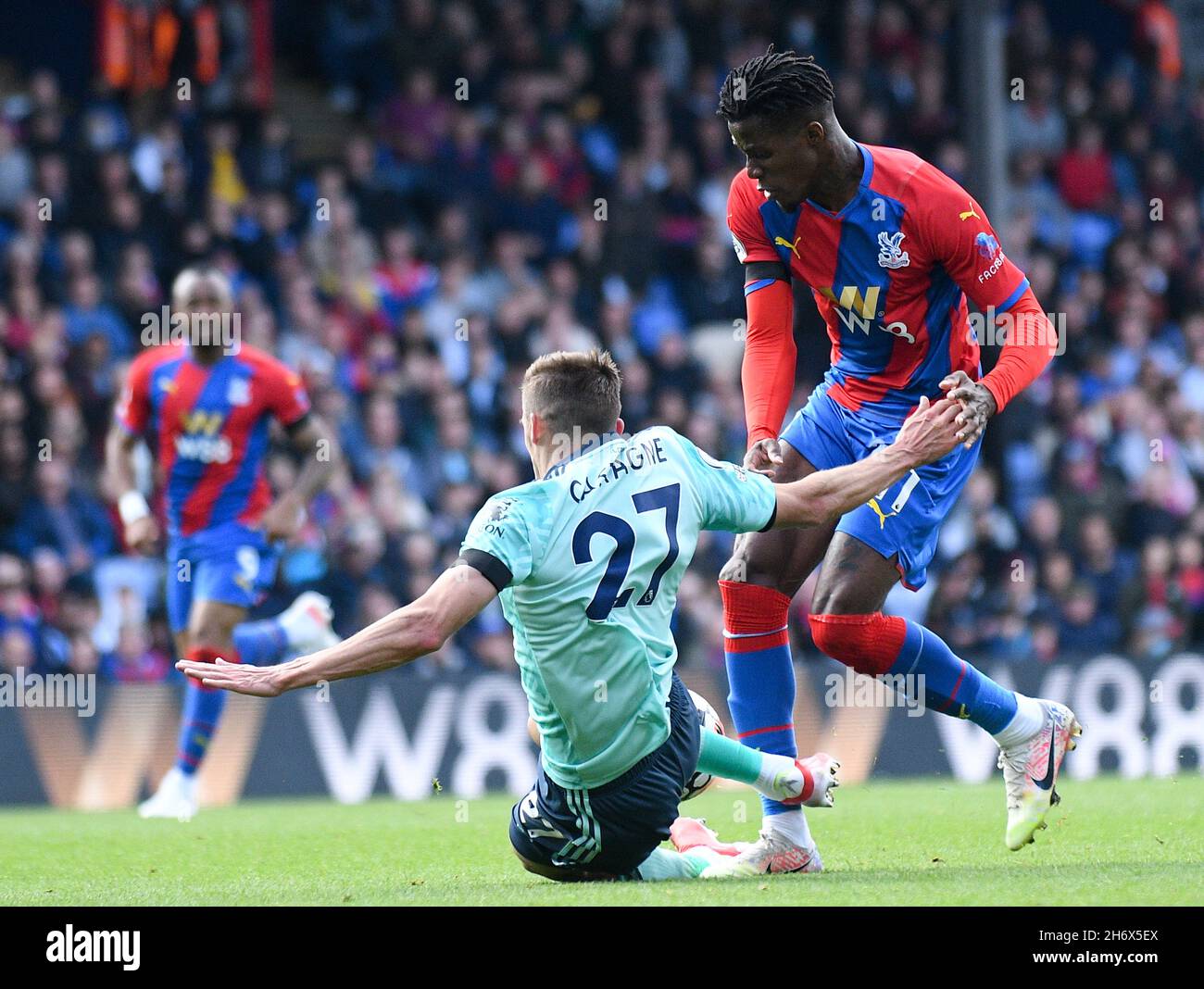 LONDON, ENGLAND - OCTOBER 3, 2021: Odsonne Edouard of Palace pictured during the 2021-22 Premier League matchweek 7 game between Crystal Palace FC and Leicester CIty FC at Selhurst Park. Copyright: Cosmin Iftode/Picstaff Stock Photo