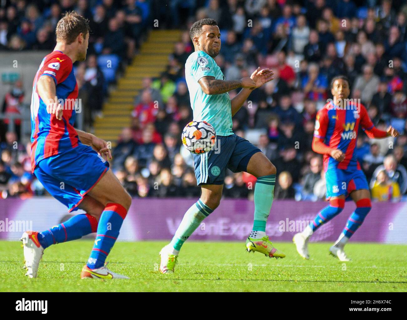 LONDON, ENGLAND - OCTOBER 3, 2021: Ryan Bertrand of Leicester pictured during the 2021-22 Premier League matchweek 7 game between Crystal Palace FC and Leicester CIty FC at Selhurst Park. Copyright: Cosmin Iftode/Picstaff Stock Photo