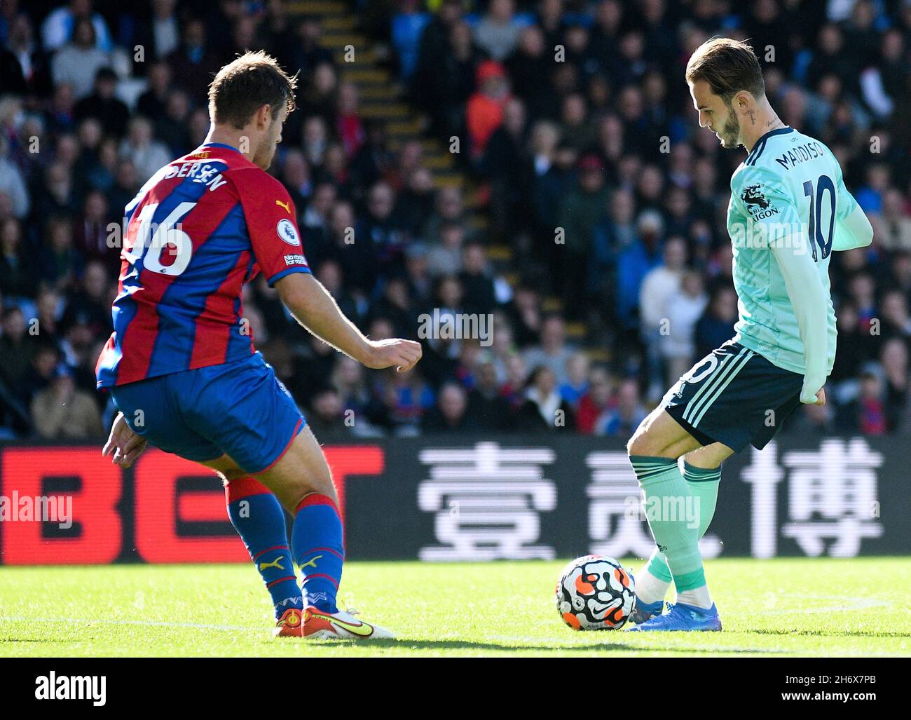 LONDON, ENGLAND - OCTOBER 3, 2021: James Maddison of Leicester pictured during the 2021-22 Premier League matchweek 7 game between Crystal Palace FC and Leicester CIty FC at Selhurst Park. Copyright: Cosmin Iftode/Picstaff Stock Photo