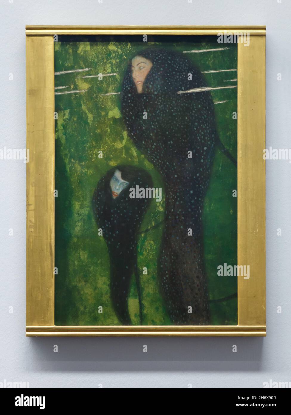 Painting 'Water Nymphs' ('Silver Fish') by Austrian symbolist painter Gustav Klimt (1899) on display in the Albertina Museum in Vienna, Austria. Stock Photo