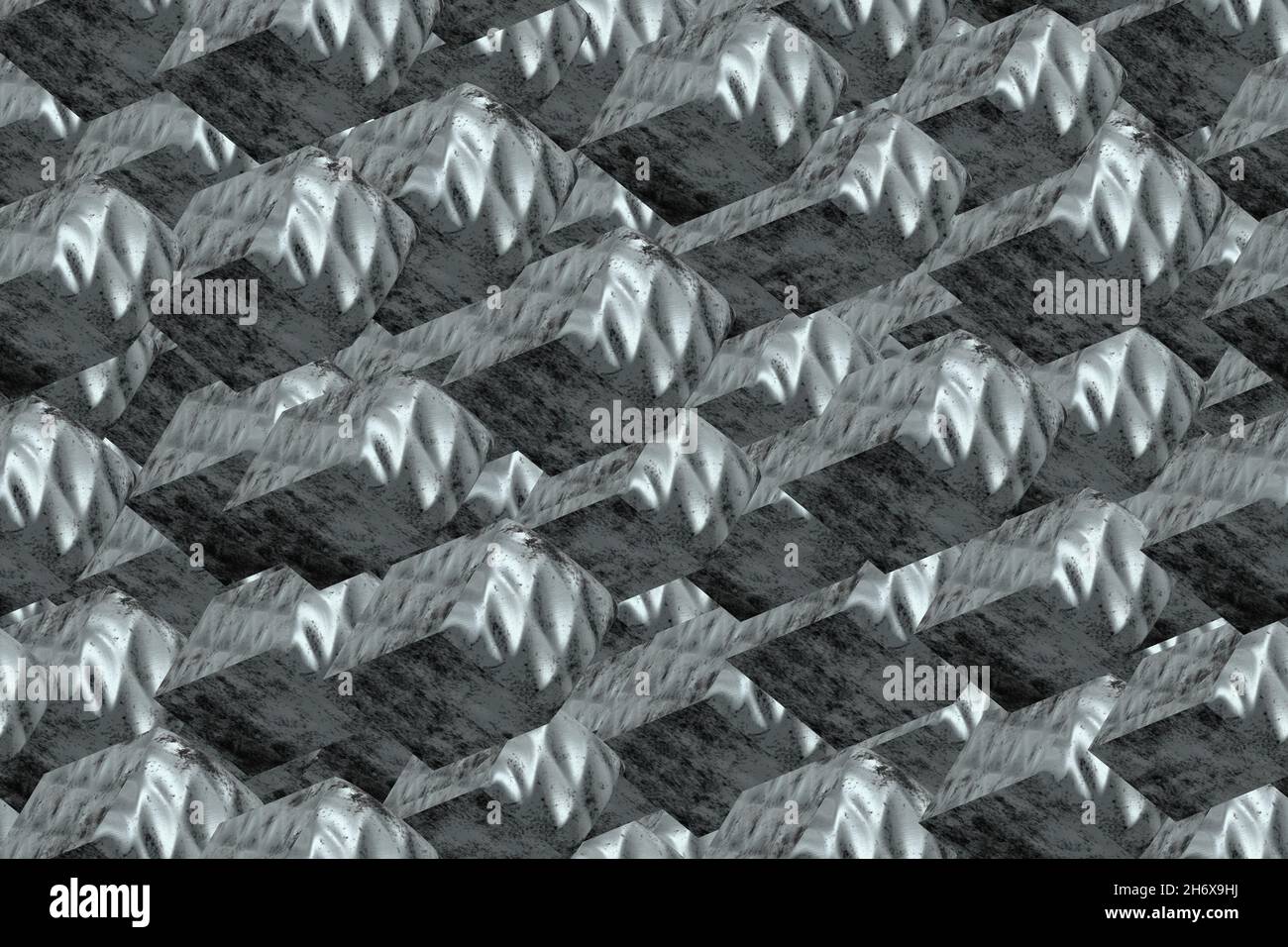 Metal Cubes Seamless Pattern, 3D Background Illustration Stock Photo ...