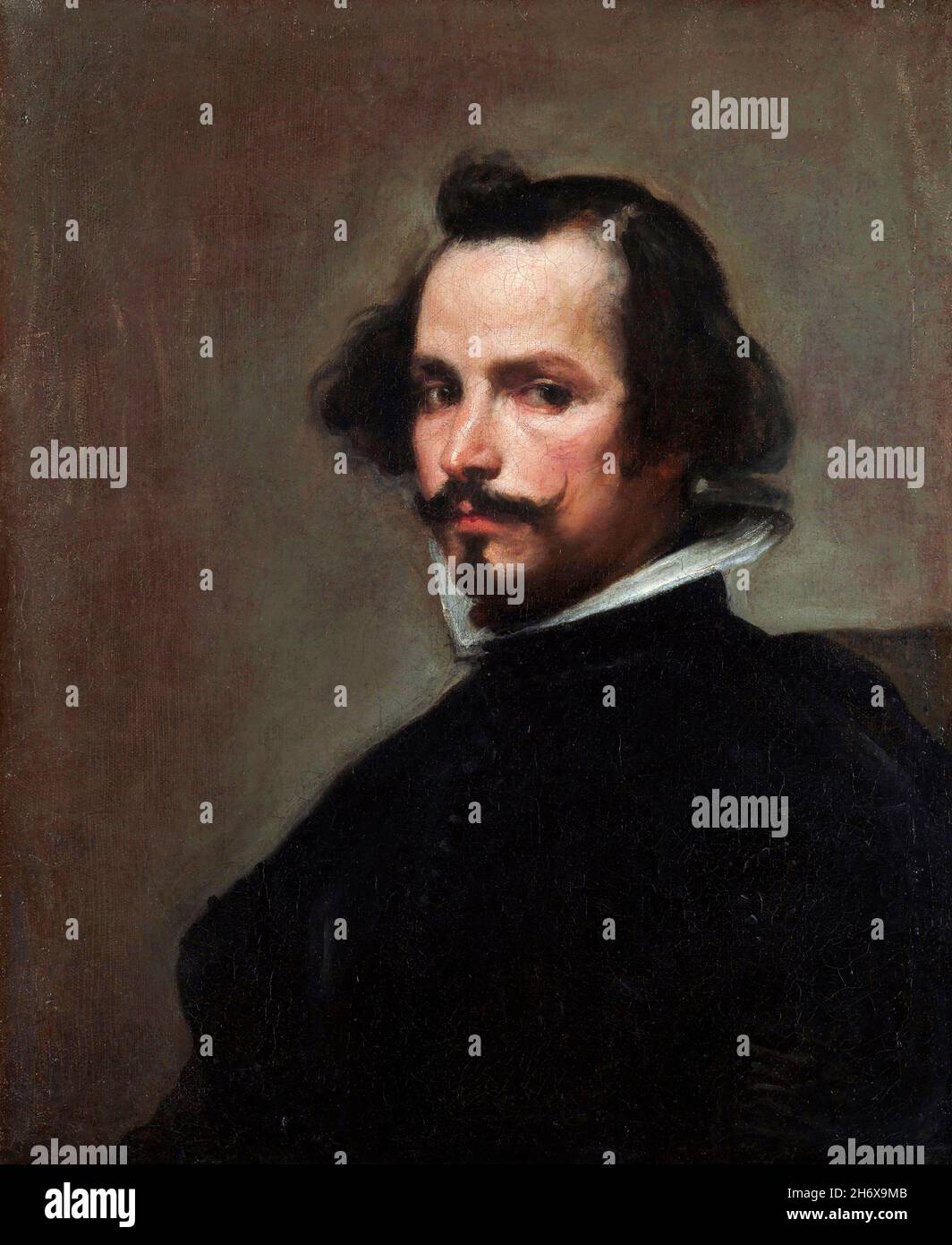 Portrait of a Man by Diego Velazquez (1599-1660), oil on canvas, c. 1650 Stock Photo