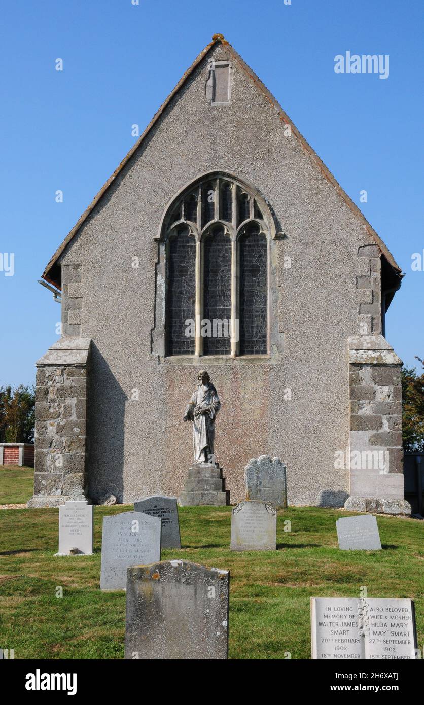 St Wilfrid's Chapel, at Manhood End, Church Norton, Selsey, West Sussex. Stock Photo