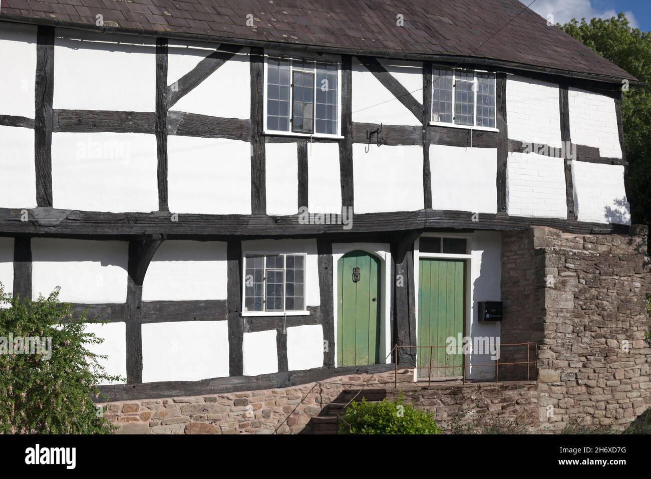 Historic house in Bearwood Lane, Pembridge, Herefordshire Stock Photo