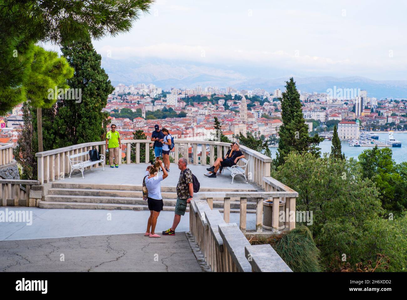 Prva vidilica na Marjanu, Viewpoint of Marjan Hill, Split, Croatia Stock Photo