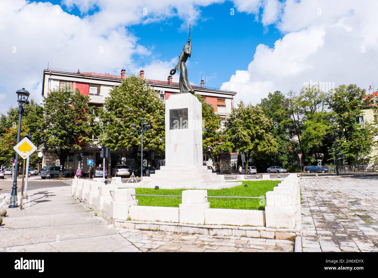 Spirit of Lovcen, Lovcenska Vila, monument, Cetinje, Montenegro, Europe Stock Photo