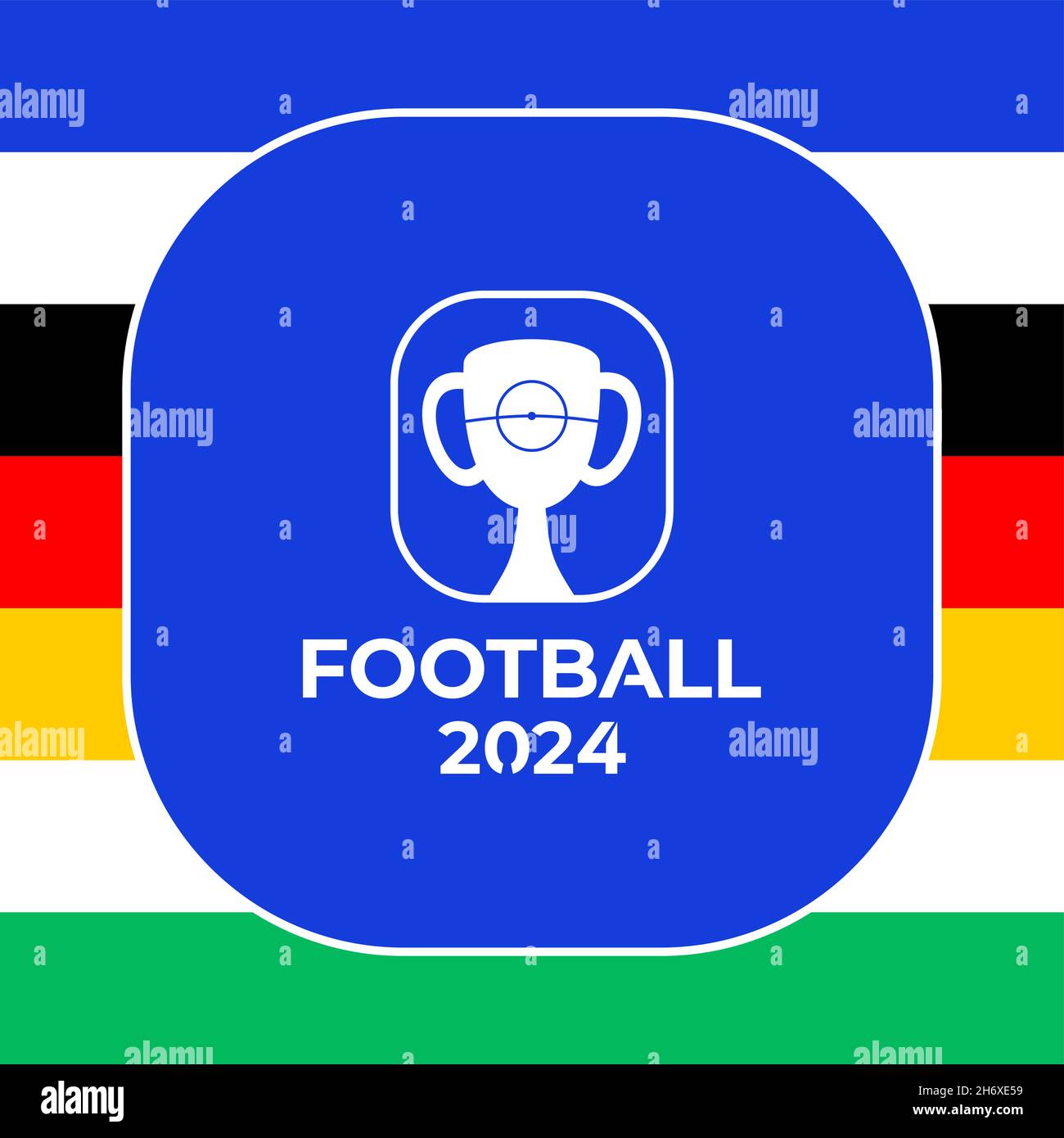 2024 football championship vector logo. Football or soccer 2024