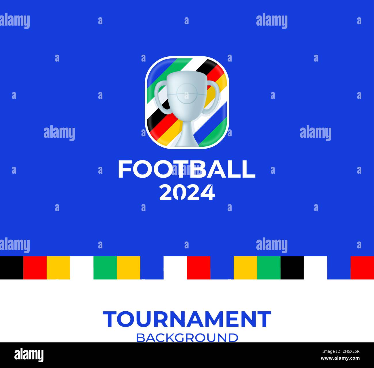 2024 football championship vector logo. Football or soccer 2024