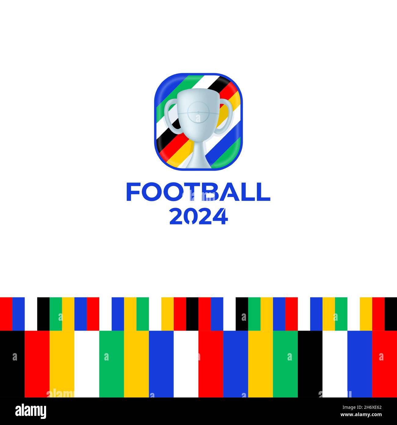 2024 football championship vector logo. Football or soccer 2024