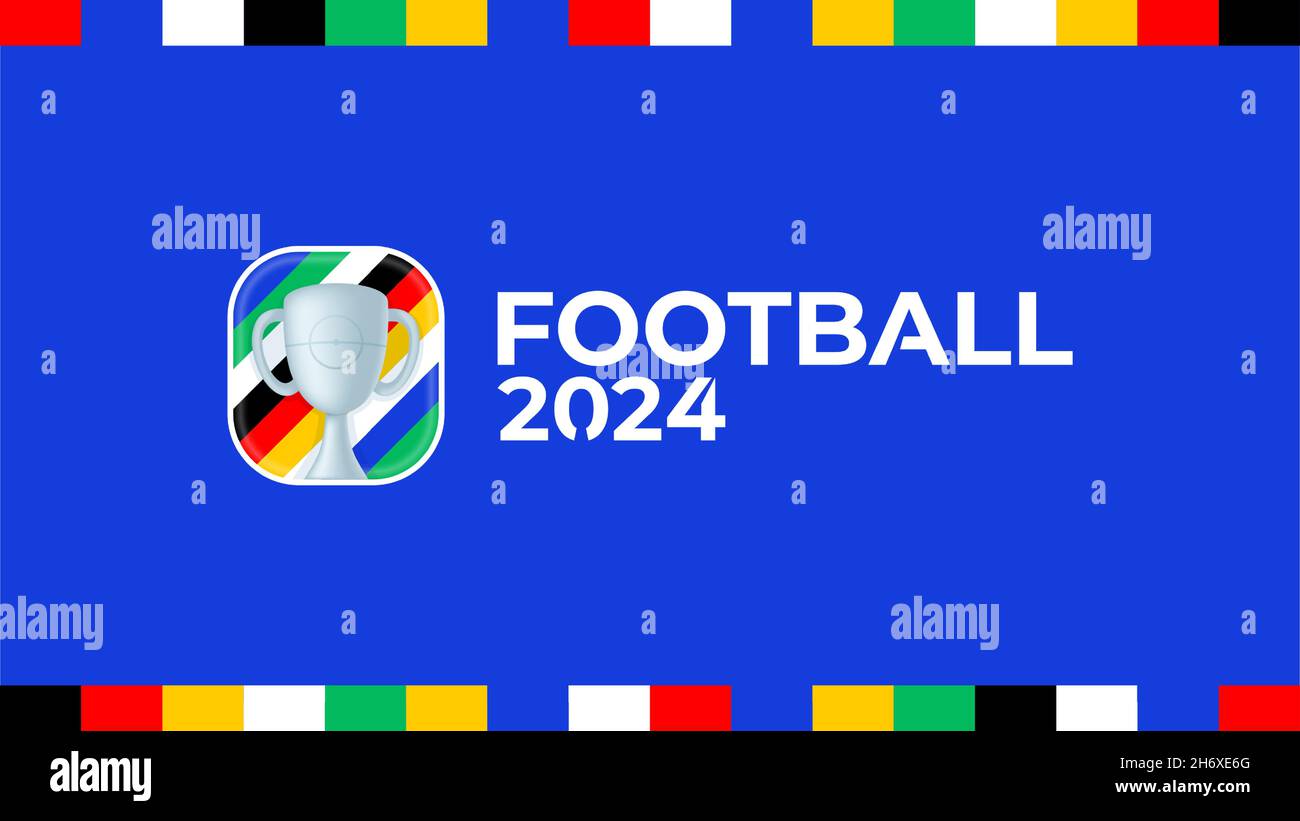 2024 football championship vector logo. Football or soccer 2024