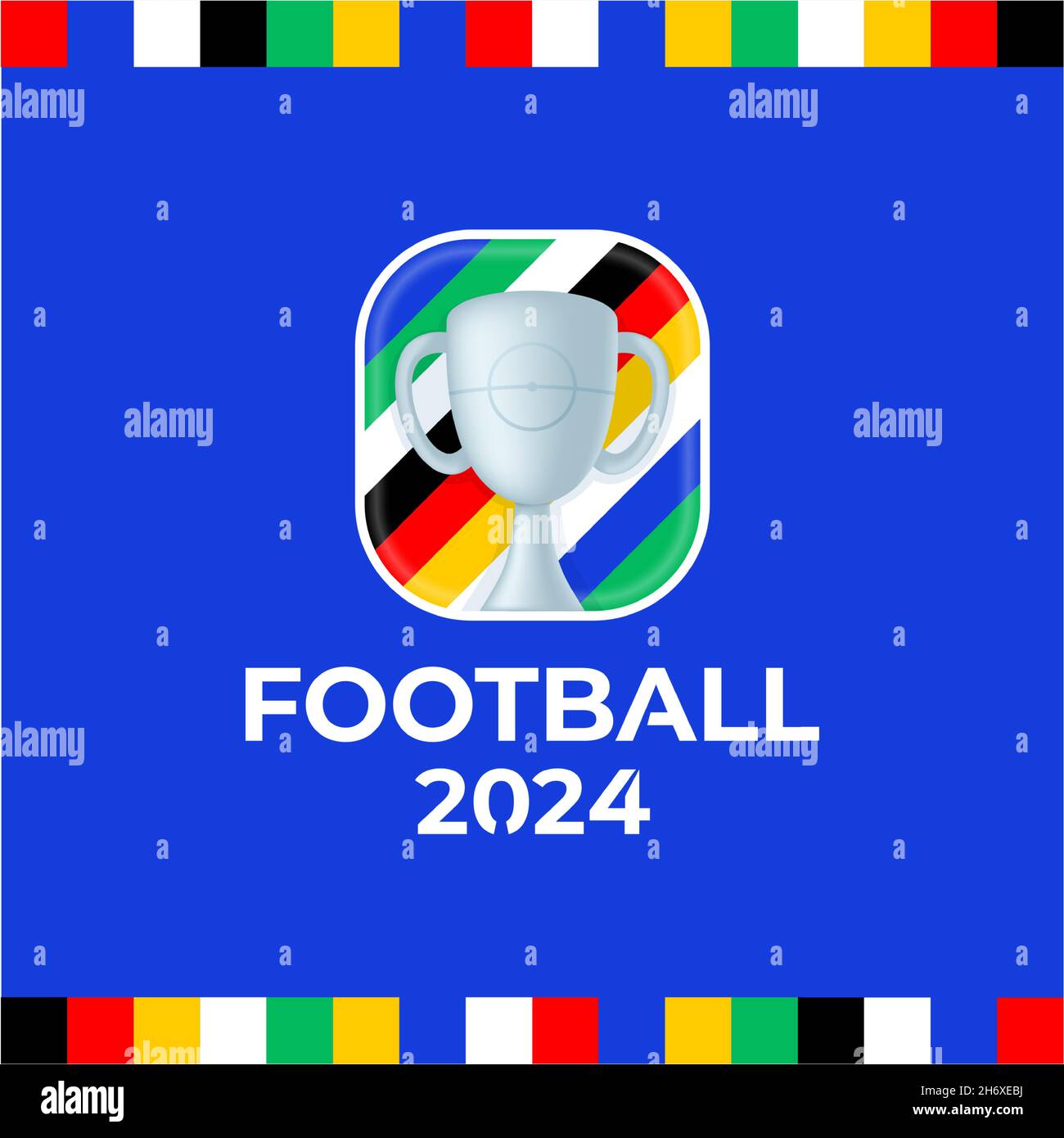 2024 football championship vector logo. Football or soccer 2024