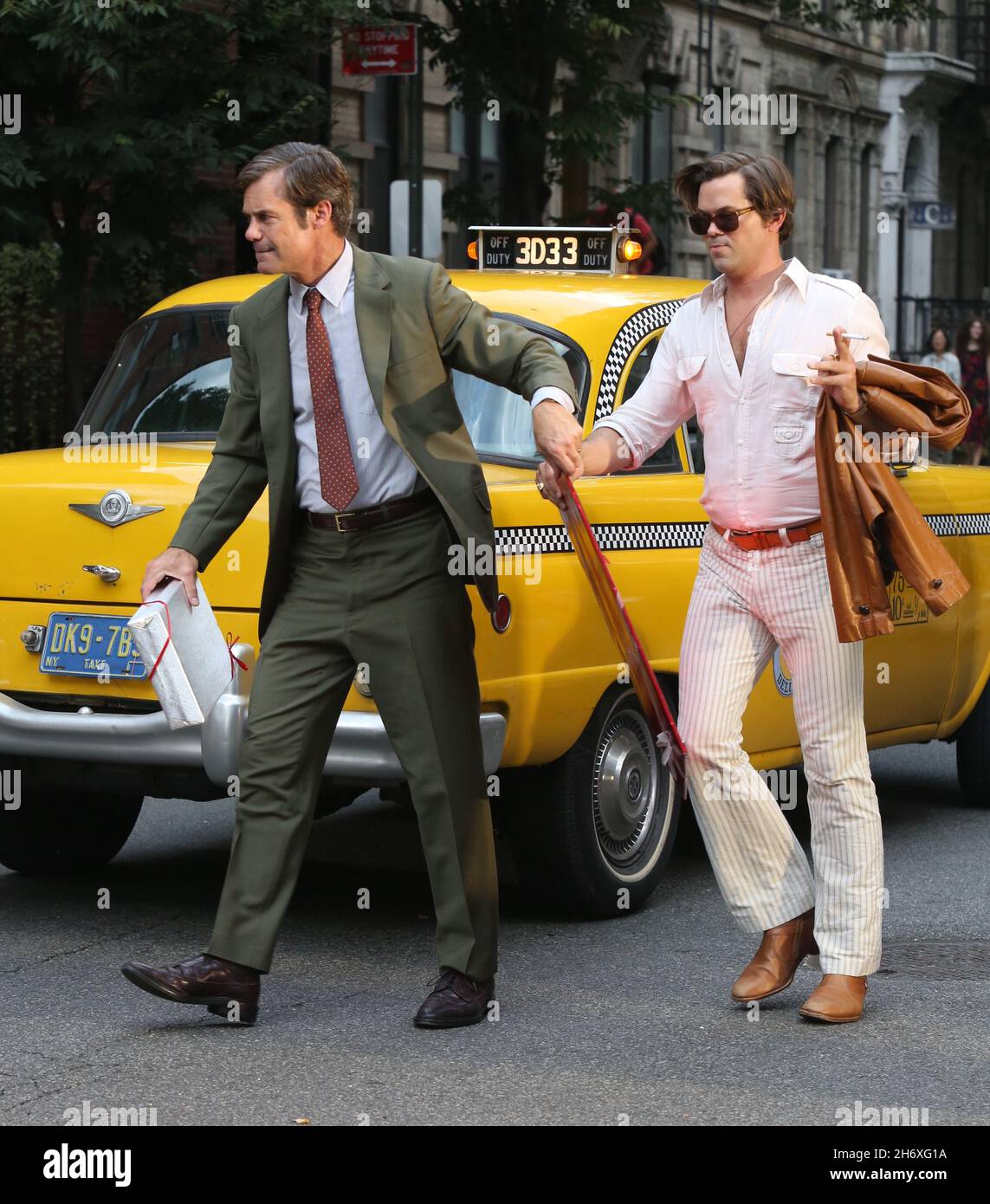 New York - NY - 08/22/2019 - Andrew Rannells and Tuc Watkins filming a ...