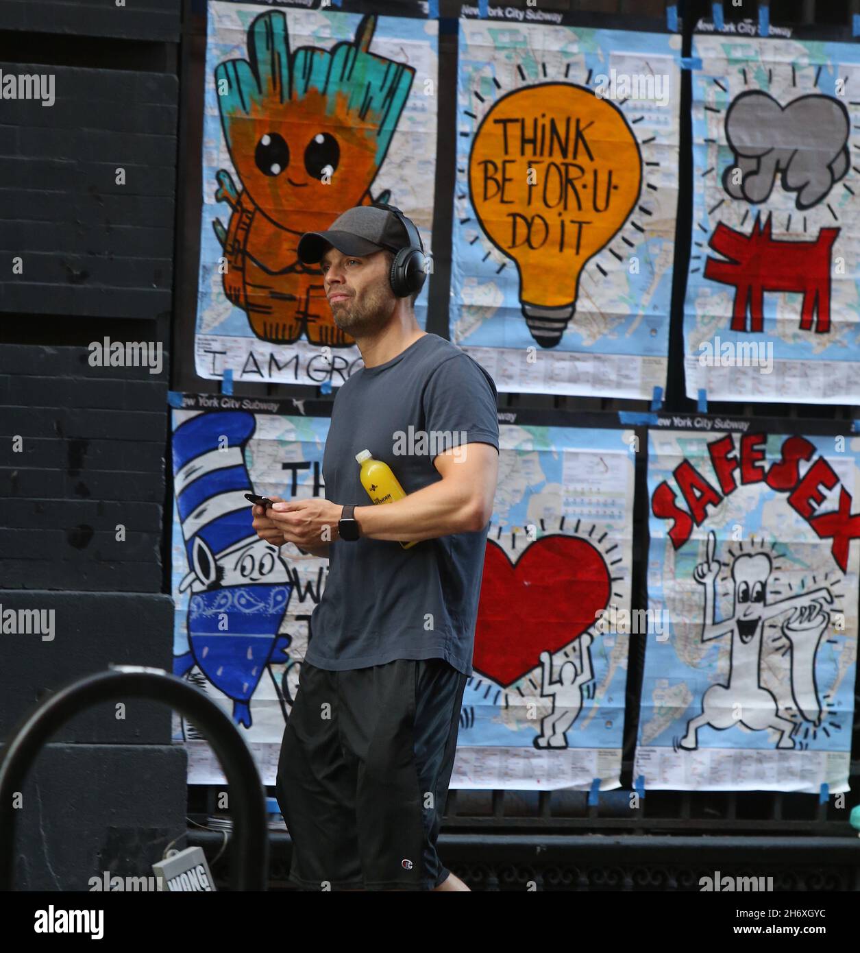 New York NY 08/24/2019 Sebastian Stan Leaving A Gym in lower
