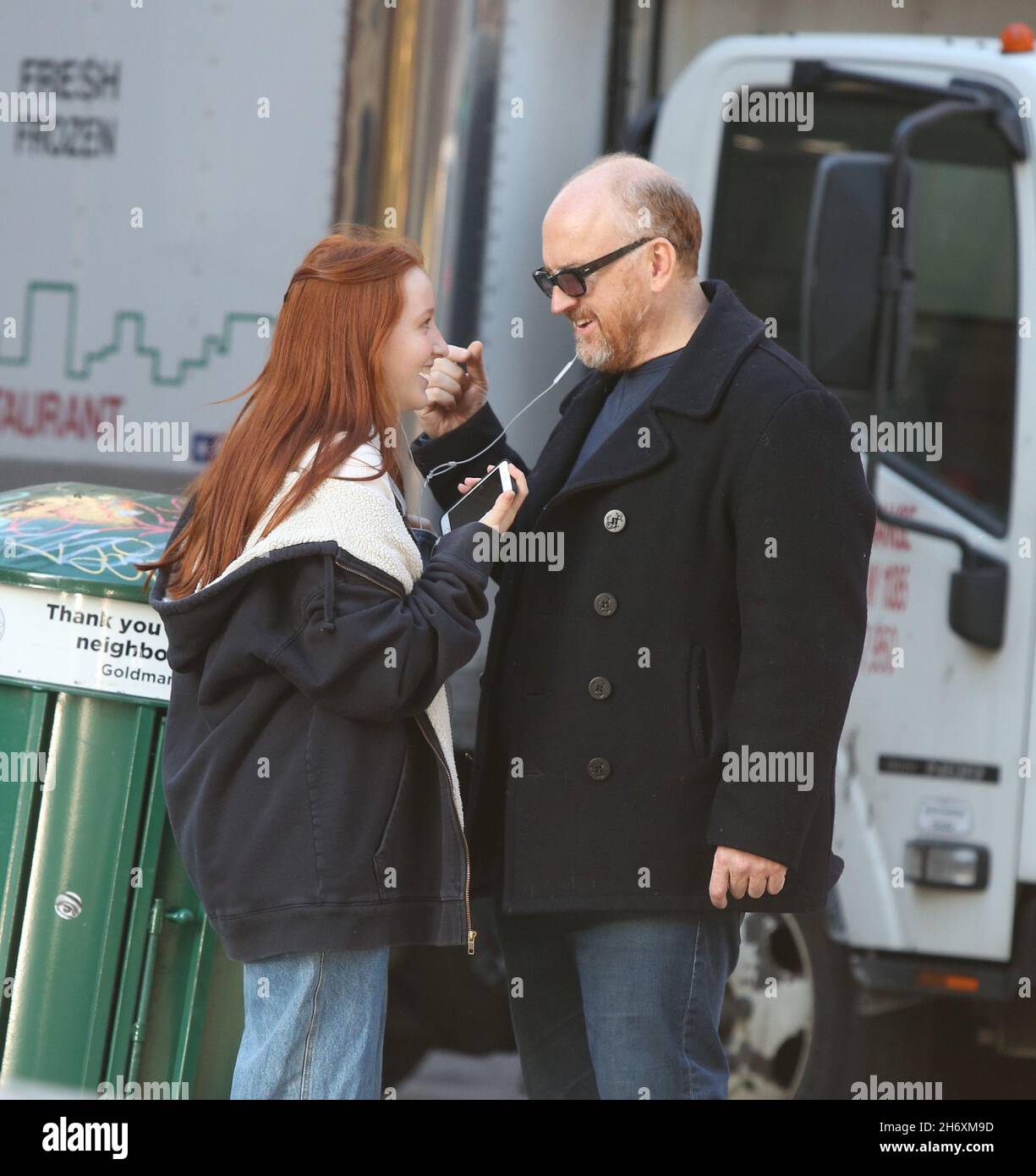 New York NY 12/23/2019 Louis C.K. and daughter Mary Louise Szekely