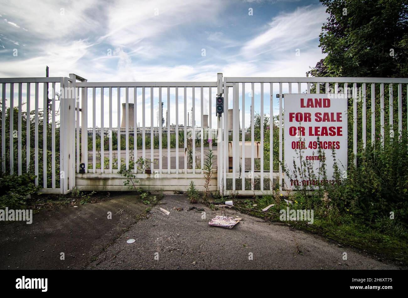 Vacant industrial land for sale adjacent to chemical factory in