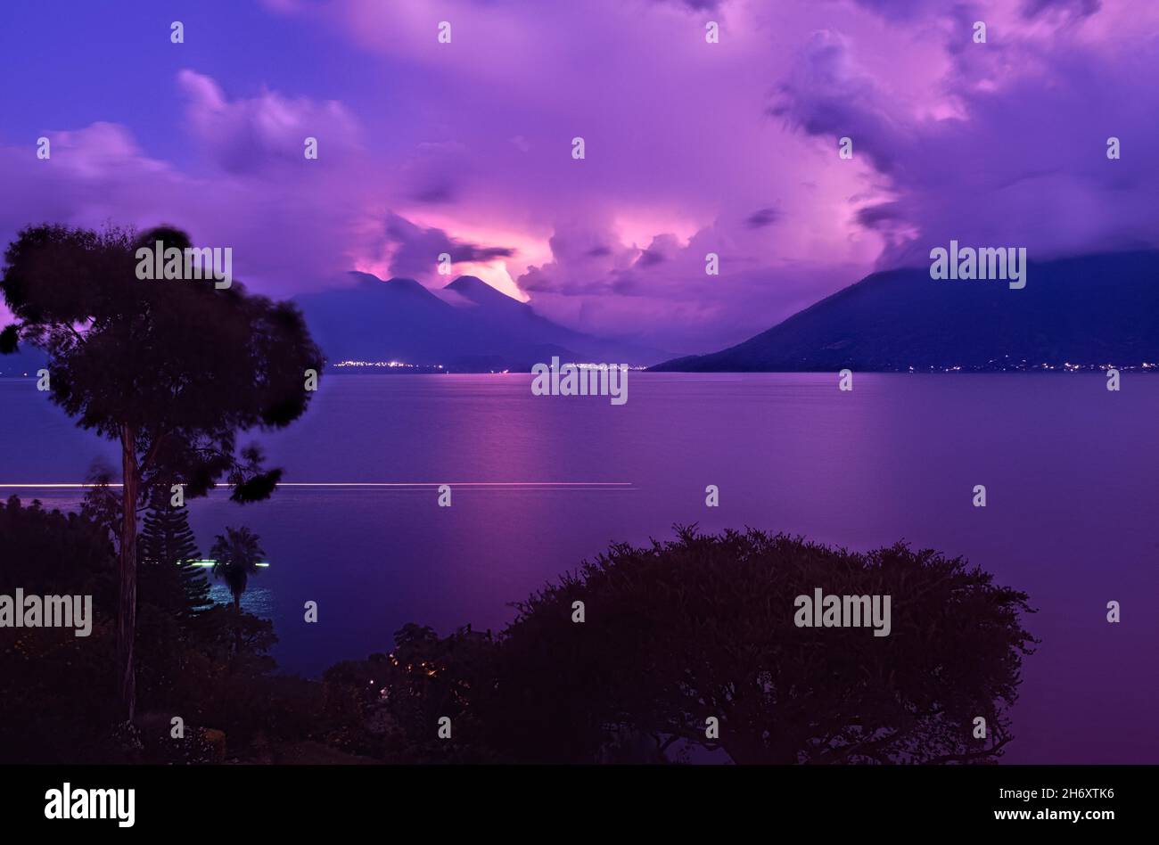 Storm clouds over Lake Atitlan, Guatemala Stock Photo Alamy