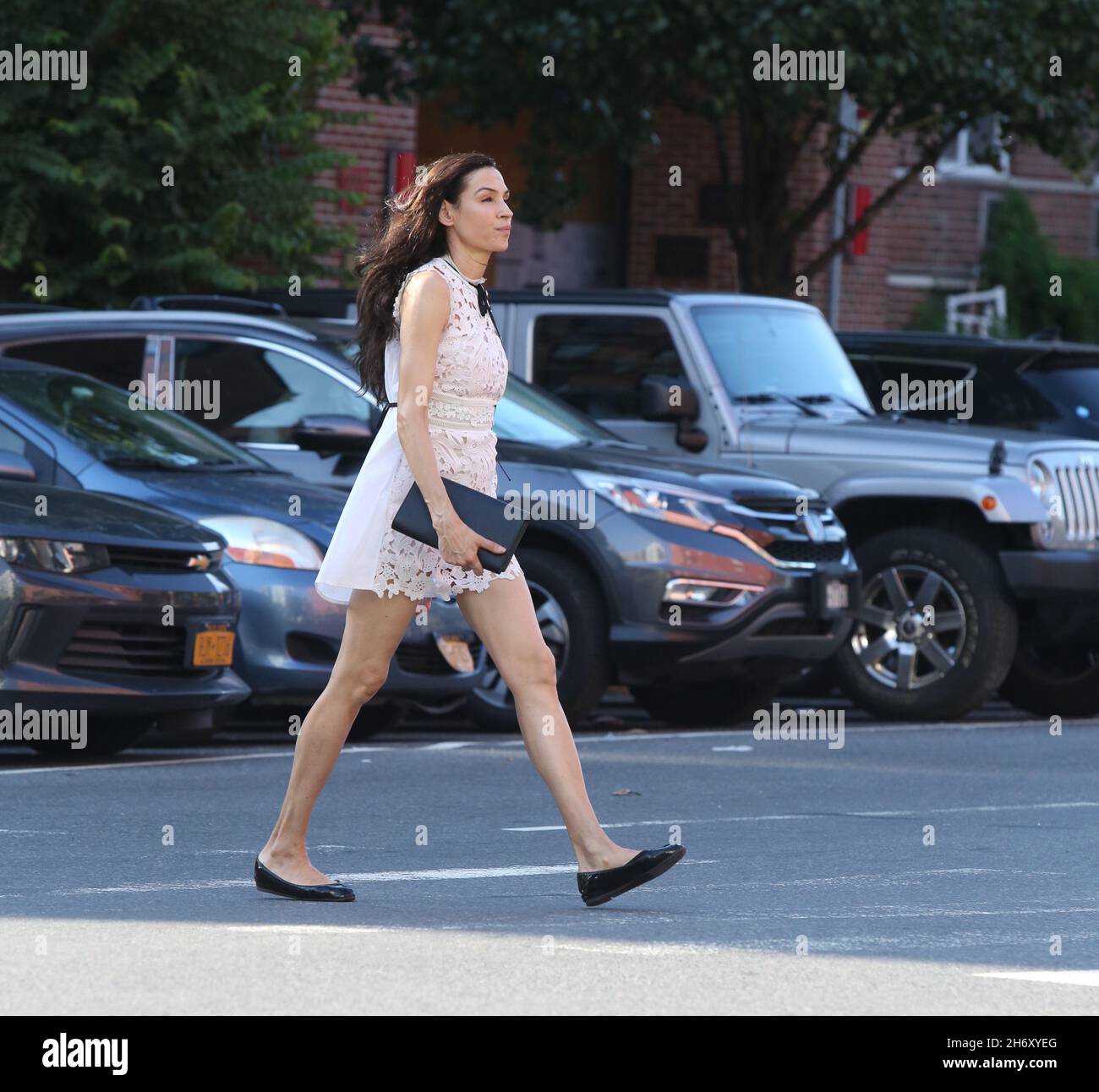 New York - NY - 06/27/2019 - Famke Janssen on her way to dinner in Soho