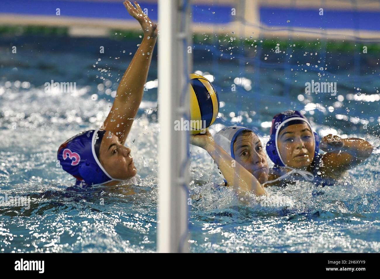 in action during the Waterpolo Euro League Women, Group B, Day 1