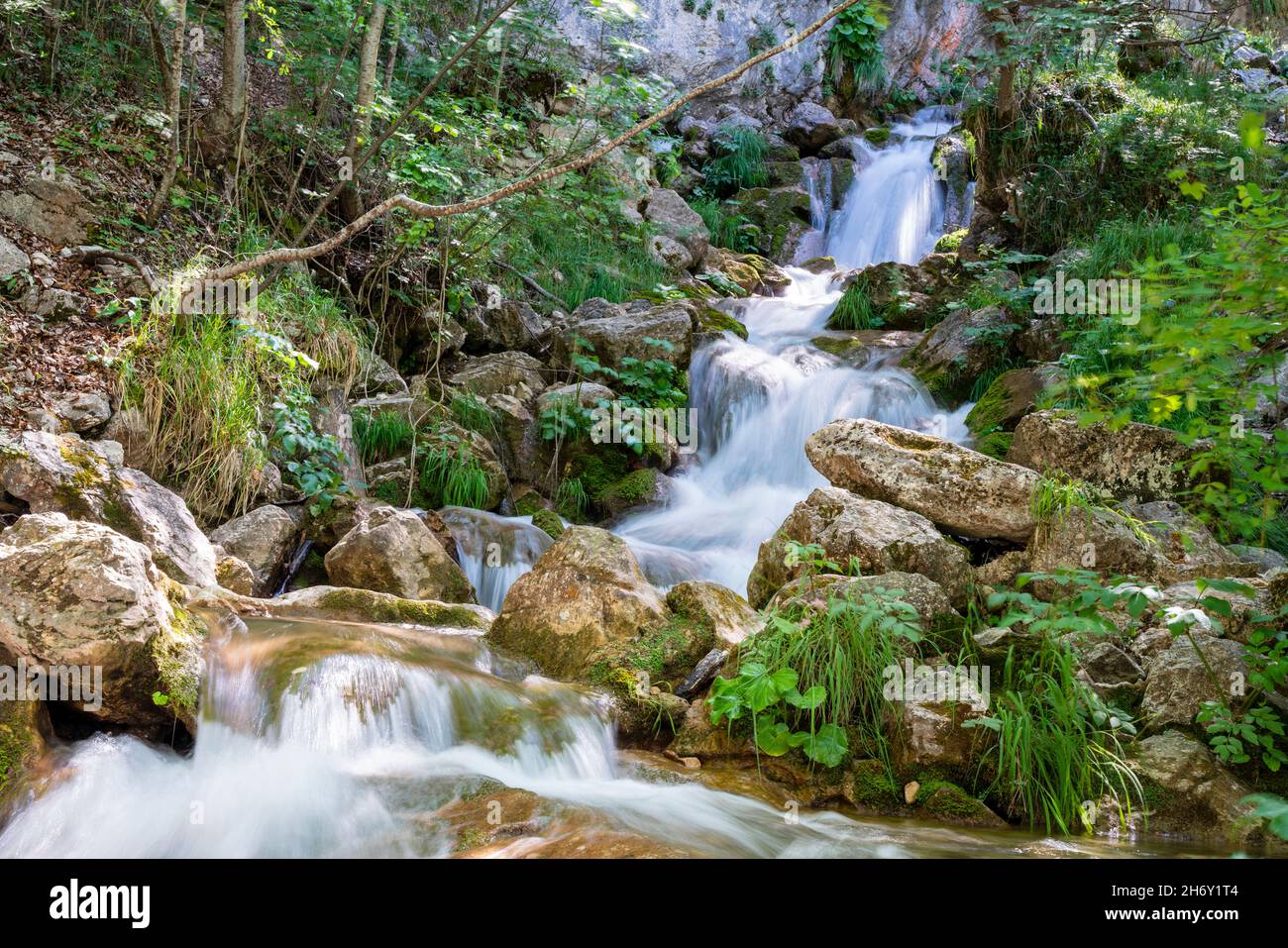 Parco Zompo lo Schioppo, Morino (L'Aquila), Abruzzo, Italia Stock Photo