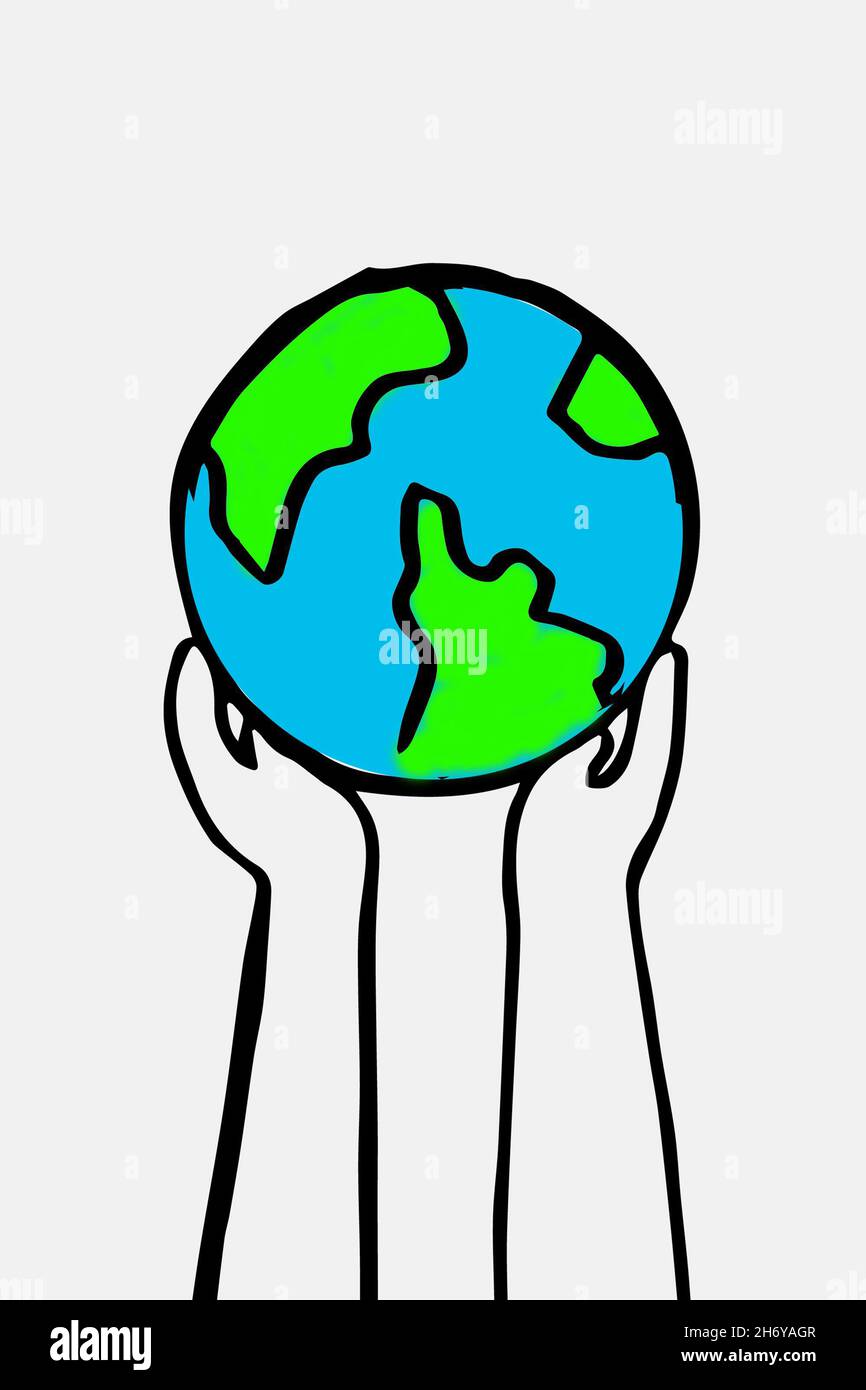Save the earth drawing Stock Vector Images - Alamy-saigonsouth.com.vn