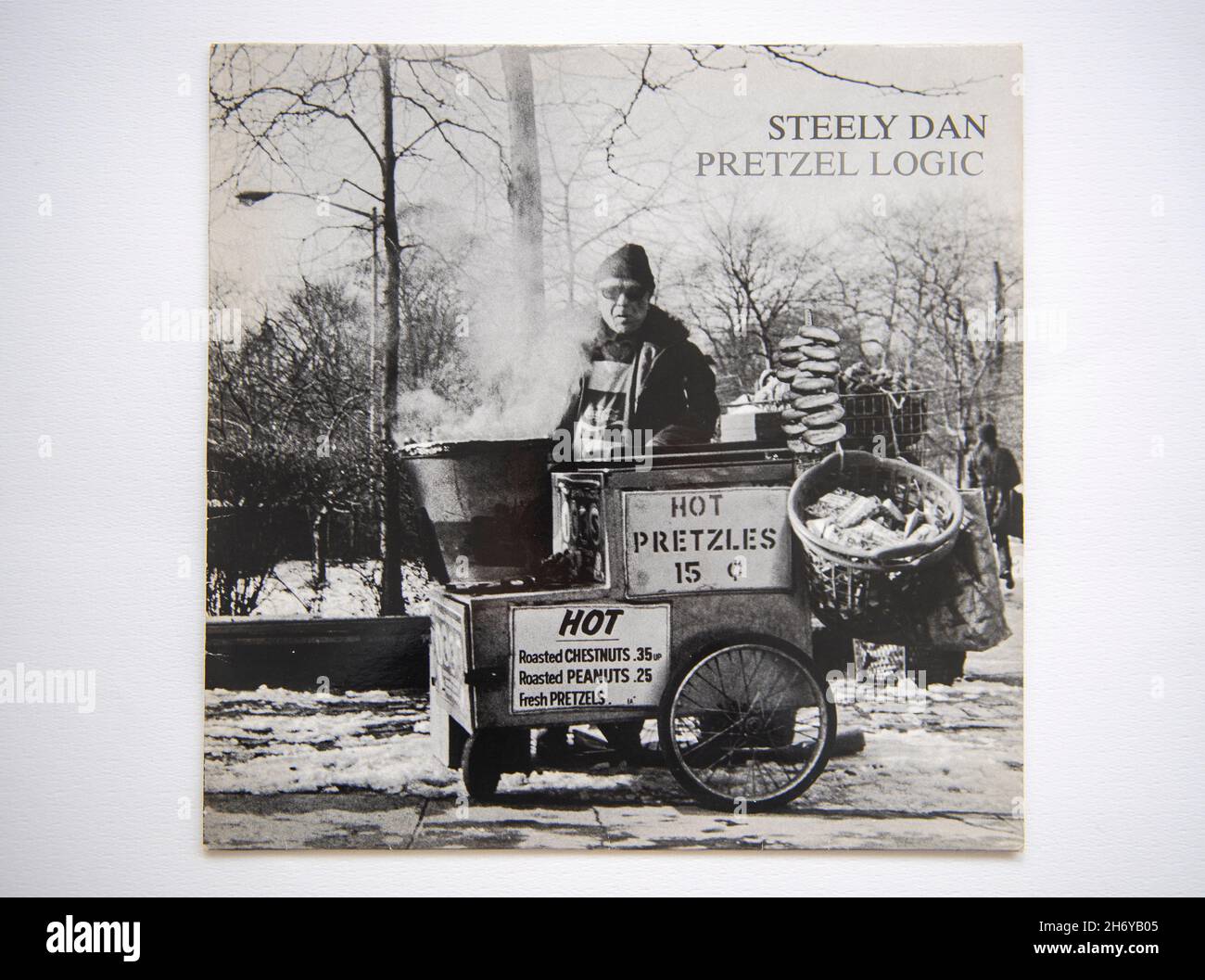 LP cover of the album Pretzel Logic, released by American band Steely