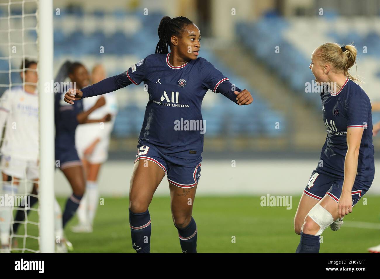 Marie Antoniette Katoto Of PSG Celebrates After Scoring The Opening 