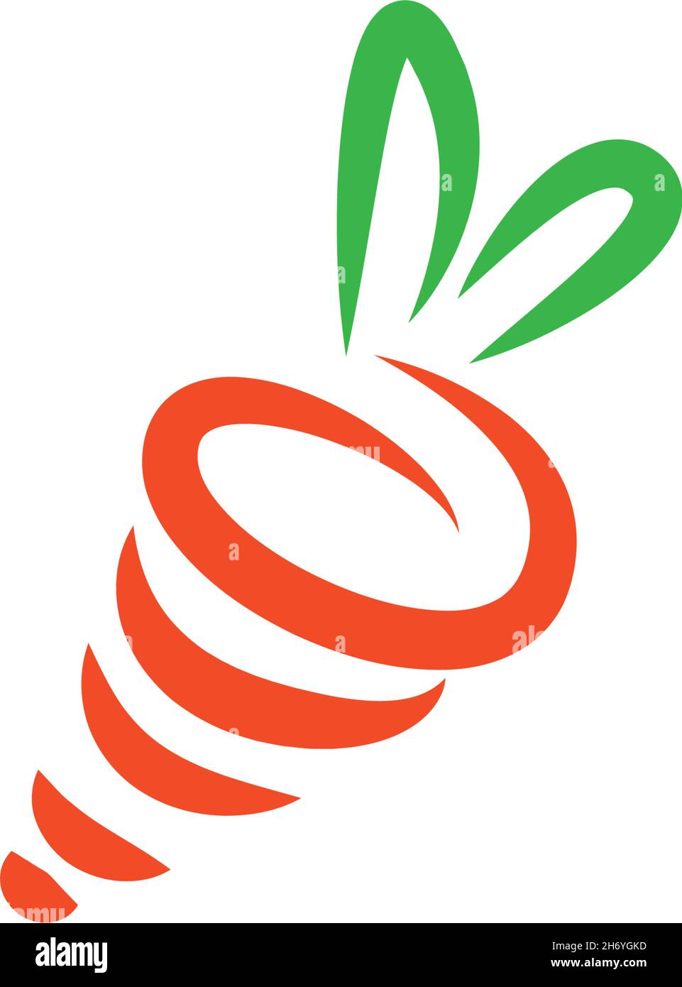 Carrot icon logo flat design template vector Stock Vector