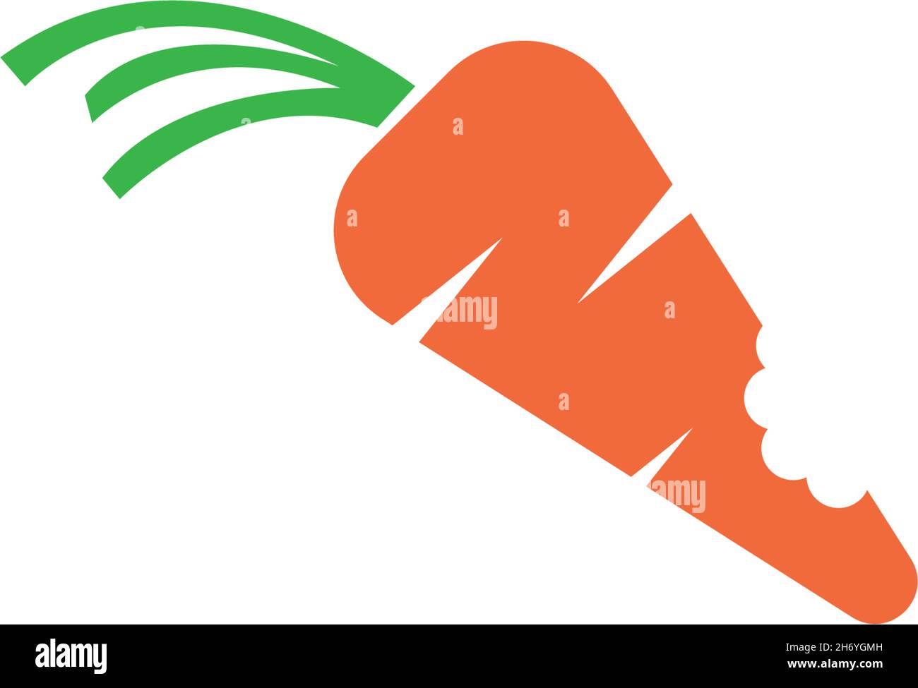 Carrot icon logo flat design template vector Stock Vector