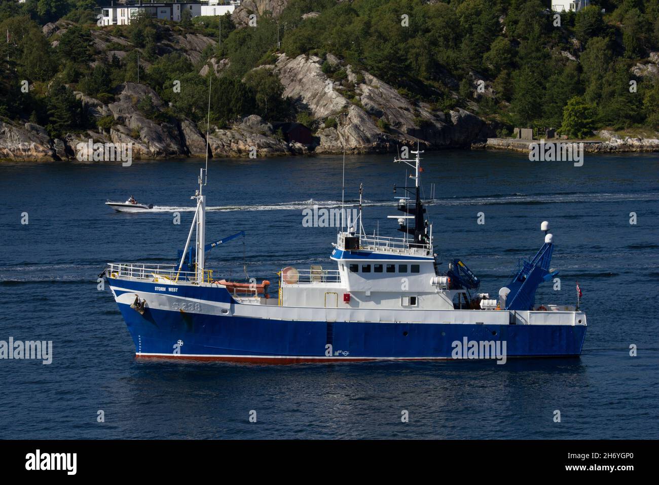 Marine research vessel Storm West. Formally a trawler S238 Kamito based ...
