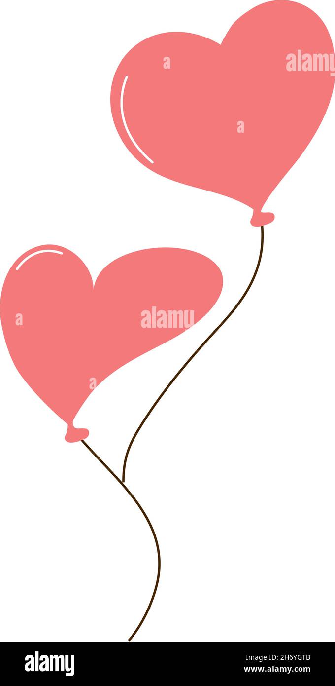 hearts shaped balloons Stock Vector Image & Art - Alamy