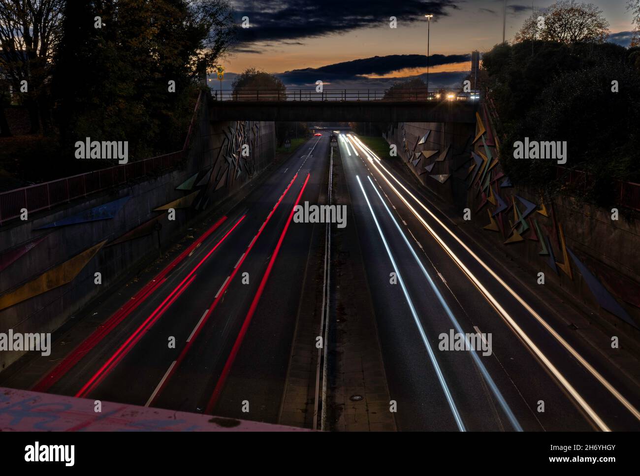 Light trails a48 Stock Photo